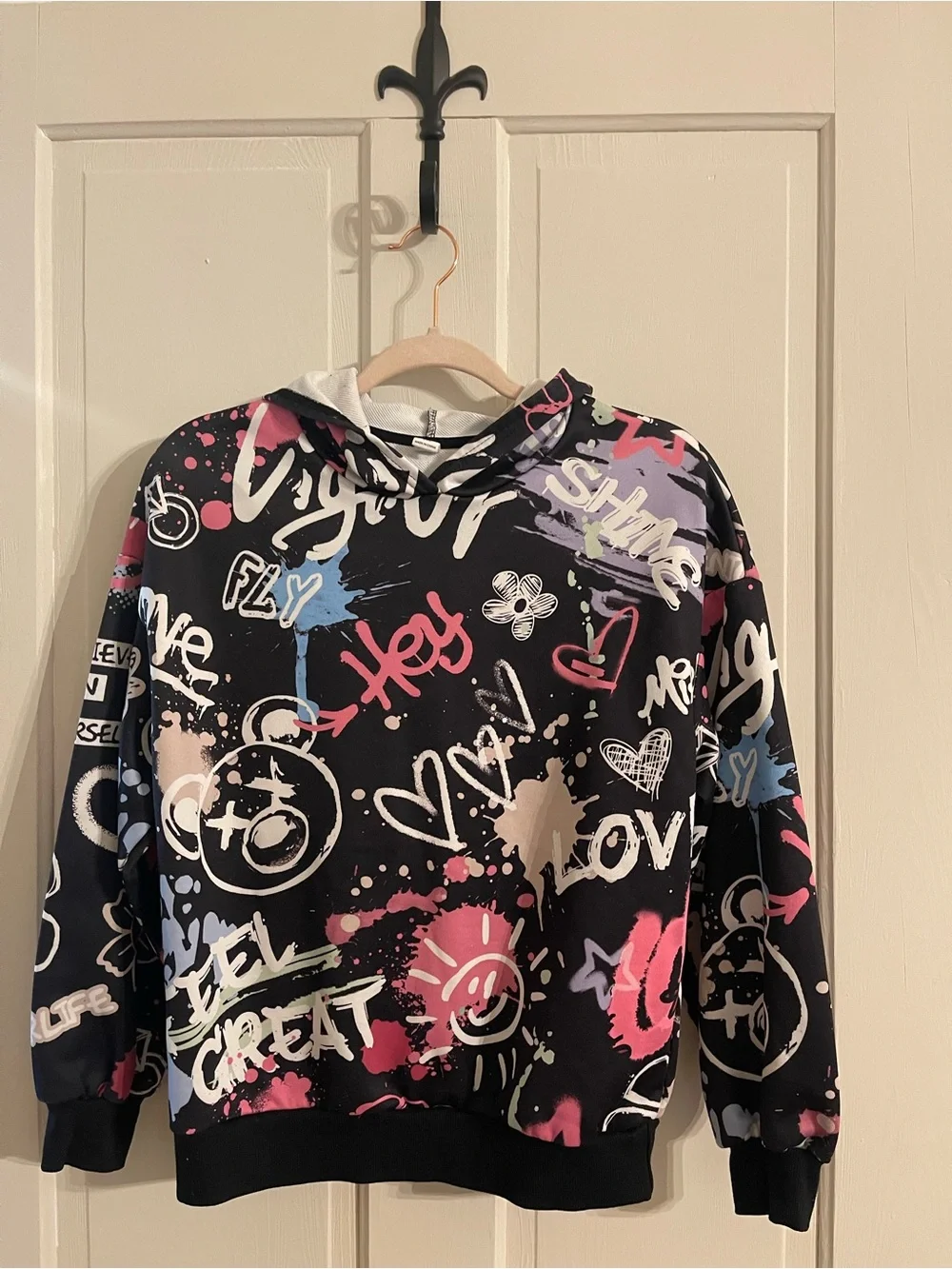Teen fun print hoodie